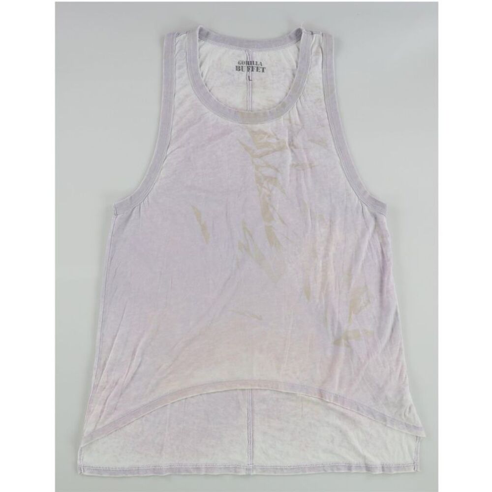 Gorilla Buffet Womens Solid Tank Top, Purple, L, DM